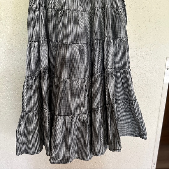Free People In Full Swing Gingham Midi Skirt Size Small Black & White - Picture 11 of 14